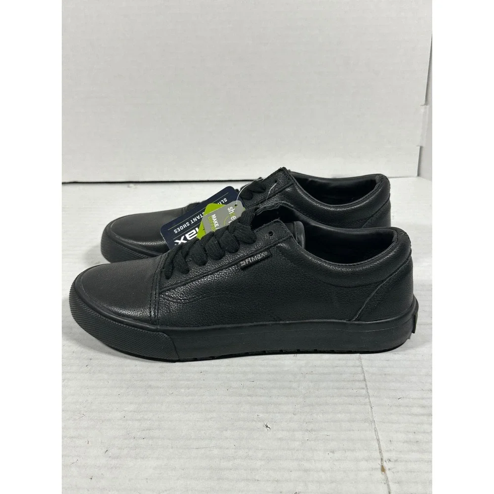 SR Max SRM166 Womens 7.5 Black Leather Slip Resistant Work Shoes Sneakers NEW